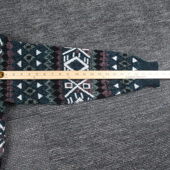 VTG Todays News Sweater Large Geometric Crew Neck 100% Virgin Acrylic - Picture 9 of 11